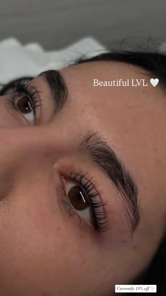 Lifted and tinted lashes